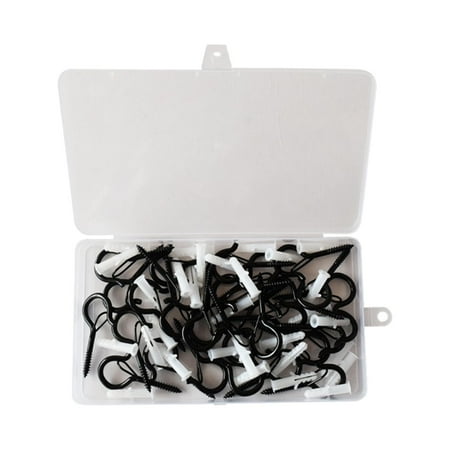 

36 PCS/SET Safety Screw Hooks Ceiling Cup Hooks Holder for Workplace Party Lights Hanger Hooks