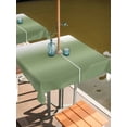 thumbnail image 2 of Outdoor Tablecloth with Umbrella Hole for Patio/Picnic/Party/Camping, Dark Sage Green Waterproof Table Cloth Square Cover Washable, Modern Ombre Abstract Aesthetics (54"x 54"), 2 of 9