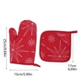 thumbnail image 3 of Festive Holiday Oven Set for Kitchen Baking Cooking Protective Heat and Potholder Pads, 3 of 6