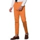 thumbnail image 4 of Pantalones de vestir de corte slim a cuadros para hombre con bolsillos 30 naranja, 4 of 6