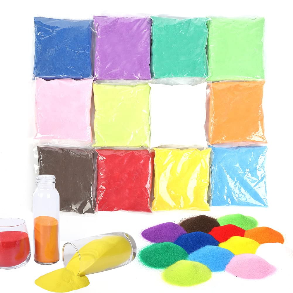 GymChoice Art Colored Sand Craft Sand Kit for Kid DIY Drawing Wedding