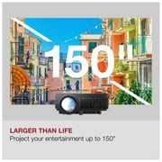 GPX Mini Bluetooth Projector, PJ3000B, Black