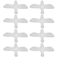thumbnail image 3 of Shisuyan 10pcs Mini Artificial White Pigeon Model Vivid Dollhouse Decorative Model, 3 of 9