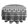 thumbnail image 4 of Black Geometric Triangle Diamond Pattern Round Tablecloth 60"x60",Wrinkle Wipeable Table Cloth for Kitchen Dining Room Picnic Patio Party, 4 of 6