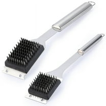 2 Pack Grill Brush, 16.5Inch & 14Inch Wire BBQ Brush for Outdoor Grill, Stainless Steel Cleaning