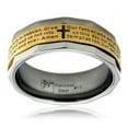 thumbnail image 3 of Two-Tone Tioneer Stainless Steel Lord's Prayer Religious Spinner Wedding Band Ring, 3 of 3