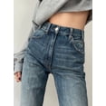 thumbnail image 3 of S-4XL vaqueros de ocio para mujer, Vaqueros holgados que combinan con todo, ropa de calle recta de longitud completa para primavera, ropa de calle sencilla Vintage desgastada para estudiantes, 3 of 5