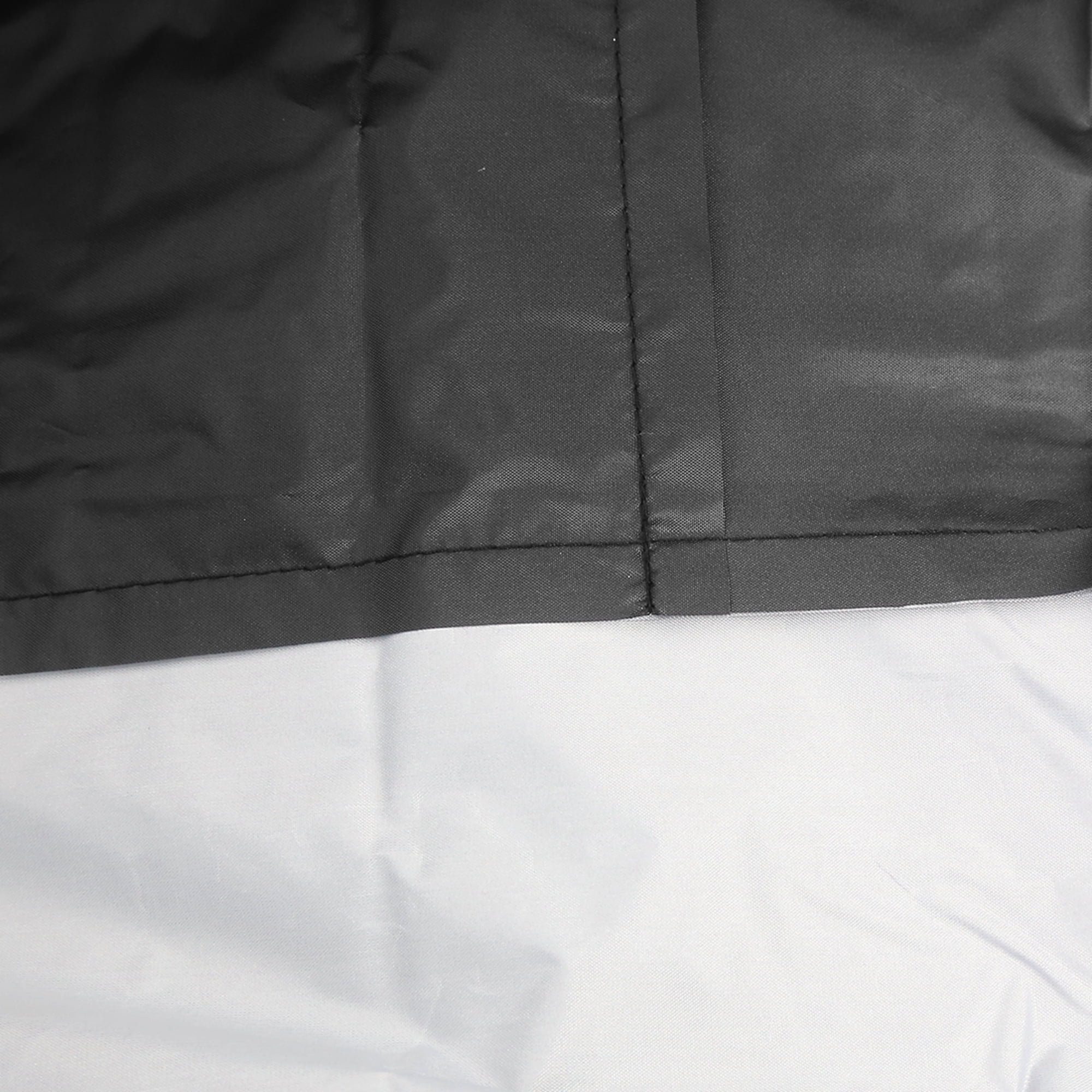 REGALWOVEN 4PC L Size 180T Rain Dust Motorcycle Cover Black Silver Tone Outdoor UV Protector