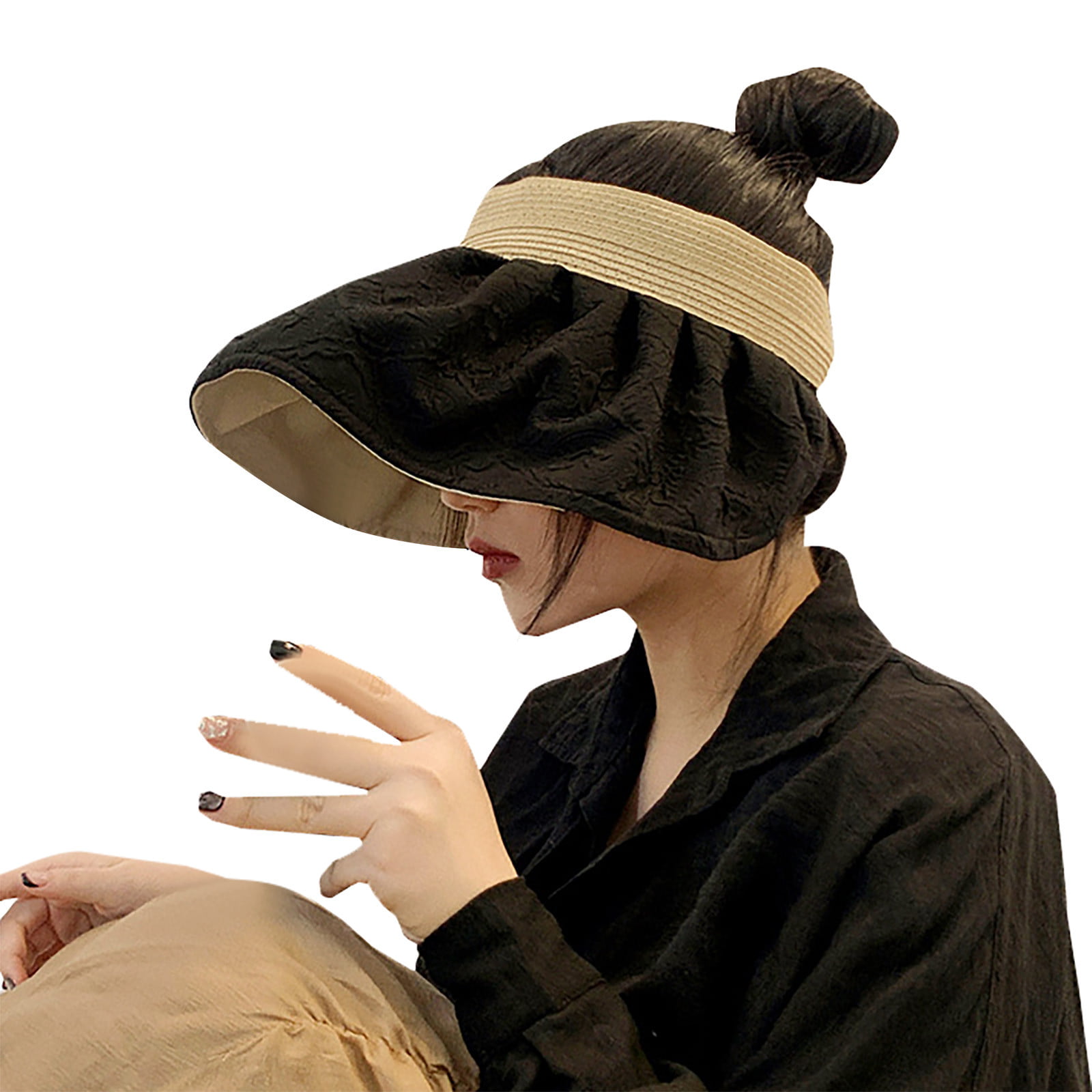 MTEF Womens Hats Fashion Sun Visor Hats for Women Wide Brim Straw