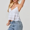 thumbnail image 5 of Lixiuxyad Women's Tanks Top Women's Solid Color Sleeveless Tank Tops Casual Summer Beachwear Stretchy Comfortable Camisole For Travel,White, 5 of 5