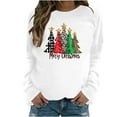 thumbnail image 2 of Cavosen Christmas Womens Crewneck Sweatshirts Oversize Xmas Cute Tree Print Pullover Sweatshirts Raglan Long Sleeve Casual Loose Sweatshirt Tops Fall Winter Holiday Party Clothes, 2 of 4