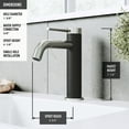 thumbnail image 6 of VIGO Madison Single Handle Single-Hole Bathroom Faucet in Brushed Nickel and Carbon Fiber, 6 of 10