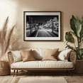 thumbnail image 3 of Shoreline Drive B&W - Long Beach California Photography Black Framed Wall Art Print 12 x 18 inches, 3 of 4