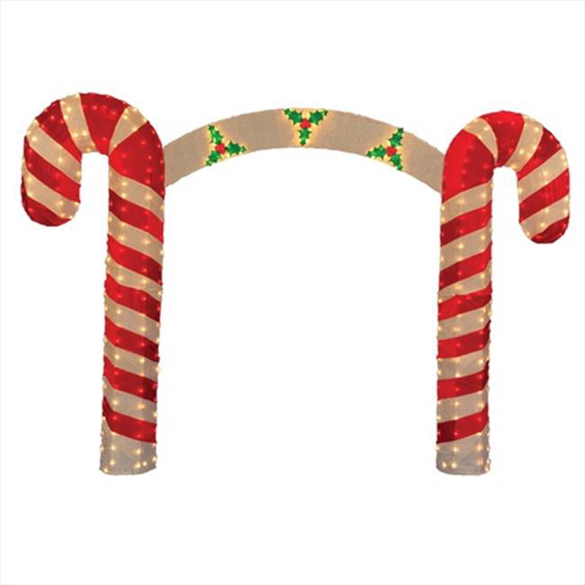 NorthLight 10 ft. Pre-Lit Candy Cane Christmas Archway Yard Art ...