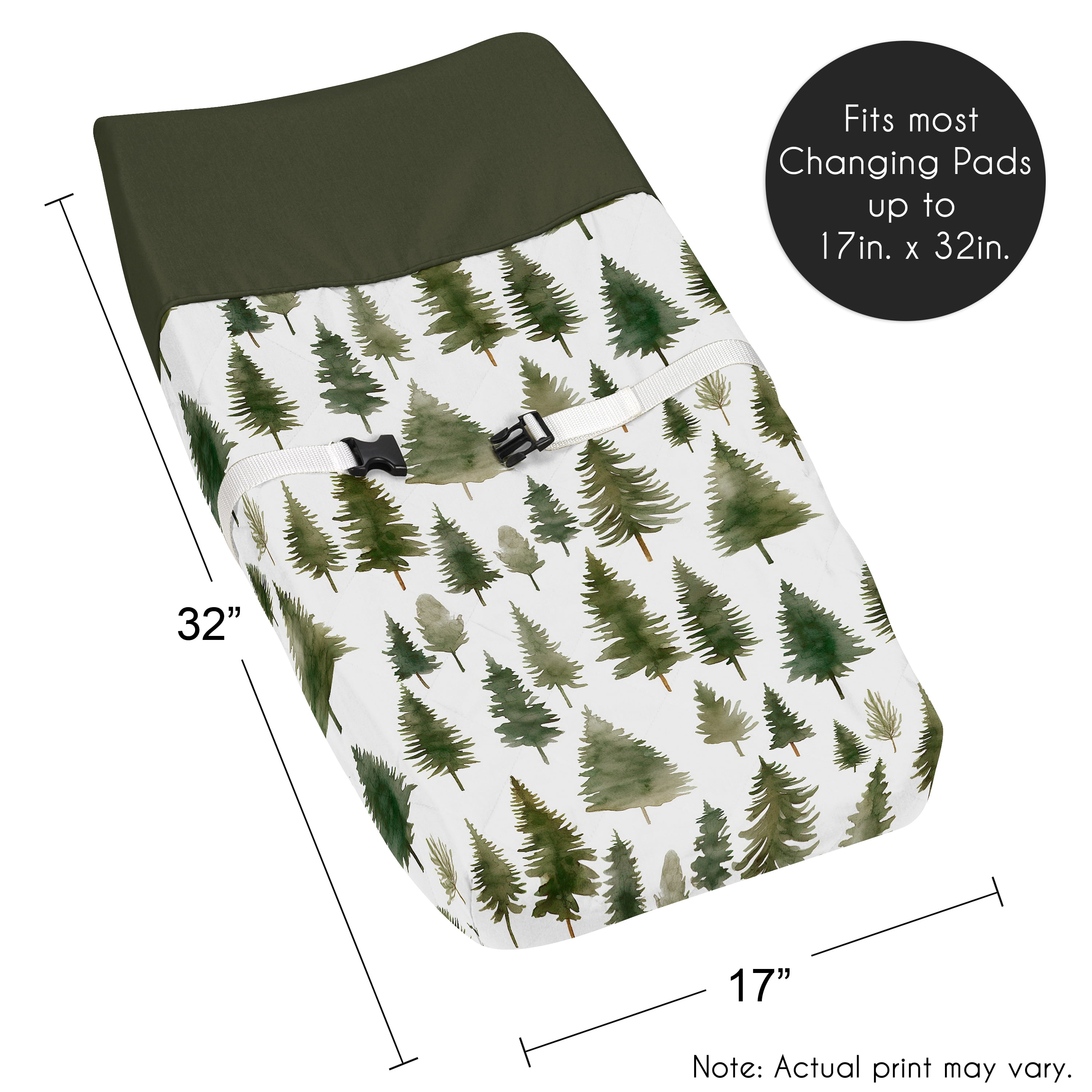 Sweet Jojo Designs Woodland Pine Tree Boy or Girl Gender Neutral Unisex Changing Pad Cover