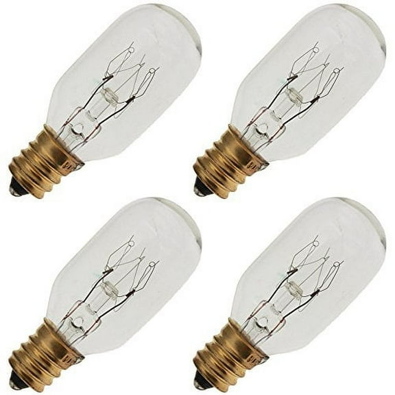 Industrial Performance 15T7C 130V, 15 Watt, T7, Candelabra Screw (E12) Base Tubular Light Bulb (4 Bulbs)
