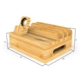 thumbnail image 4 of Soporte de tableta para teléfono móvil, soporte de muelle de carga de escritorio para teléfono inteligente de de bambú Compatible con ,, 4 of 8