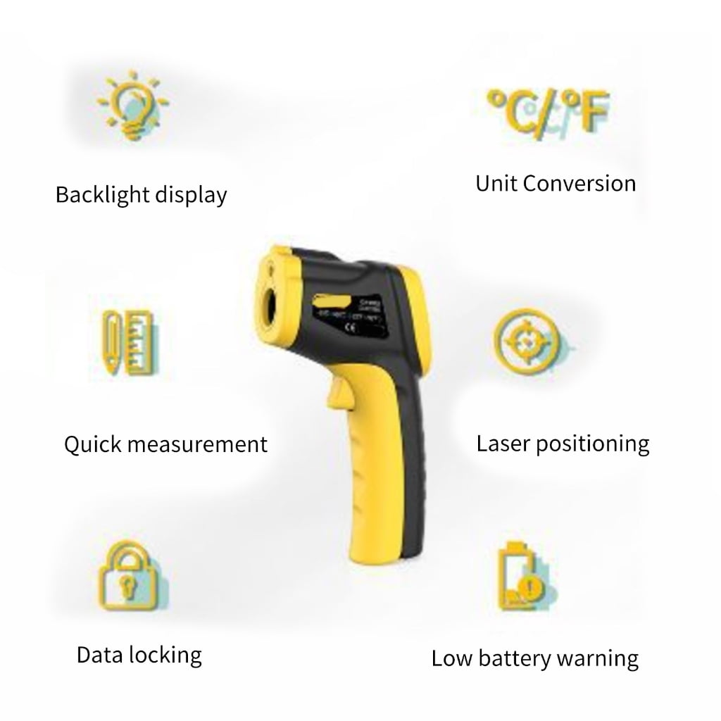 Osdhezcn Ultrared Rays Thermometers Digital Temperature Guns Gauge Suitable for Cooking BBQ and Industrial Use Accurate Readings