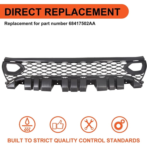 Glossy Carbon Fiber Grille Bezel Overlay – Fits 2019 Dodge Charger (OEM 68417505AB, Front Decal)