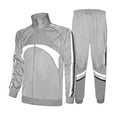 thumbnail image 1 of Ensembles pour Hommes en Rouge, Bleu et Gris, 100 % Polyester, Gris, X-Large, 1 of 1