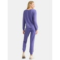thumbnail image 2 of Time and Tru Women's and Women’s Plus French Terry Sweatshirt and Joggers Set, 2-Piece, Sizes XS-4X, 2 of 4
