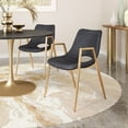 thumbnail image 5 of Desi Dining Chair Black & Gold Dining Chair, Modern Style, Plush and durable faux leather fabric, Plywood, Indoor Dining, 5 of 11