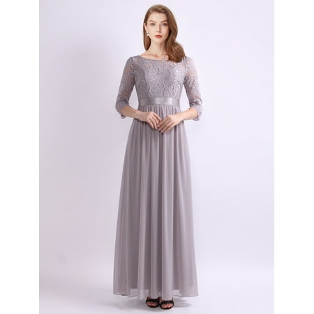 Ever Pretty Ever Pretty Women S Elegant A Line Long Lace Sleeve