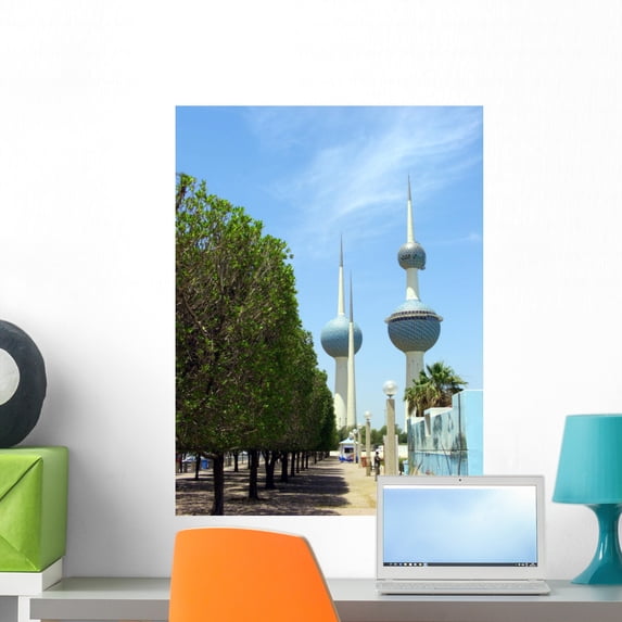 Kuwait Towers Wall Mural Decal by Wallmonkeys Vinyl Peel and Stick Graphic (24 in H x 18 in W)