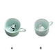 thumbnail image 4 of Wosthever Animales Café Childen Tazas de cerámica con asa Taza Novedad Navidad Té Jugo Leche Drinkware Regalo Novia Juegos de servir café y té conejo, 4 of 6
