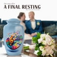thumbnail image 4 of JAGASY Music Cremation Urn for Human Ashes - Decorative Small Blue Urn for Adult Female - 10 Inch Adult Urns for Funeral - 3 Inch Miniature Keepsake Urns for Men, Women - (1 Large, 4 Small), 4 of 7