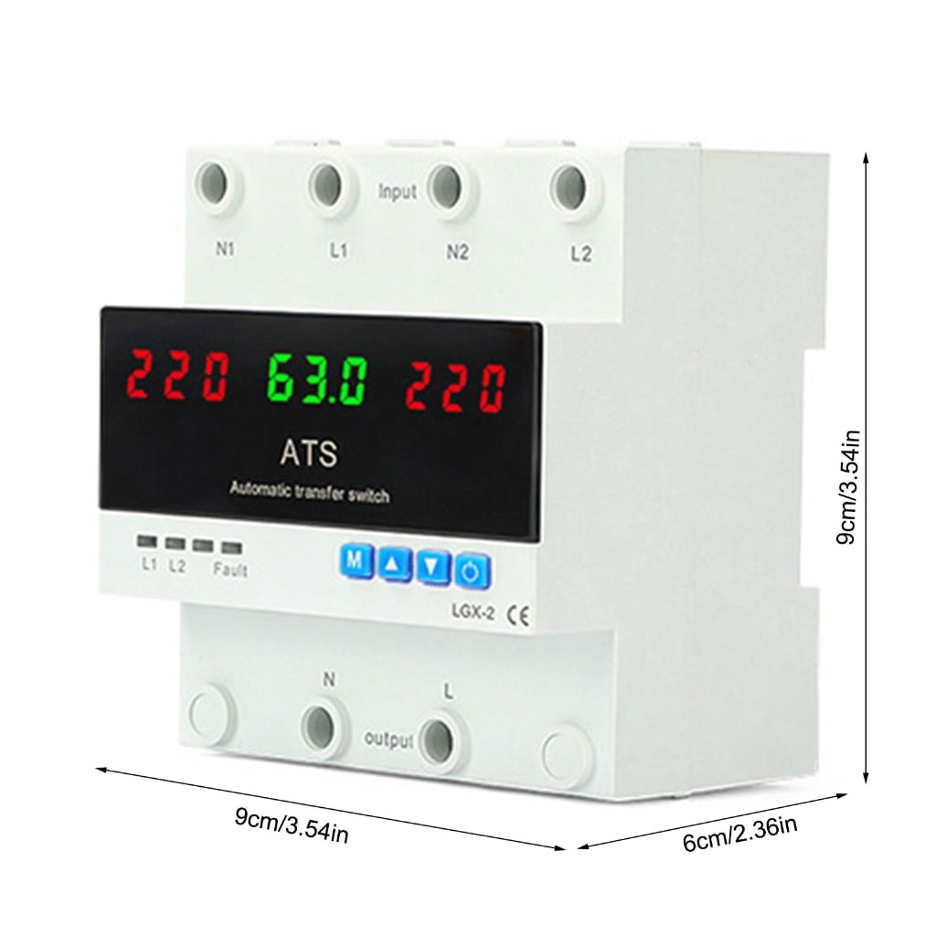 Zeiwohndc Double Power Automatic Transfer Switches 63A 220V Over Under Voltage Defense