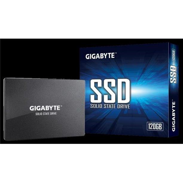 Kontinent Atomisk springe Gigabyte GP-GSTFS31120GNTD 120GB 2.5 in. Internal SATA 6GB NAND Flash  SSD&#44; Black - Walmart.com