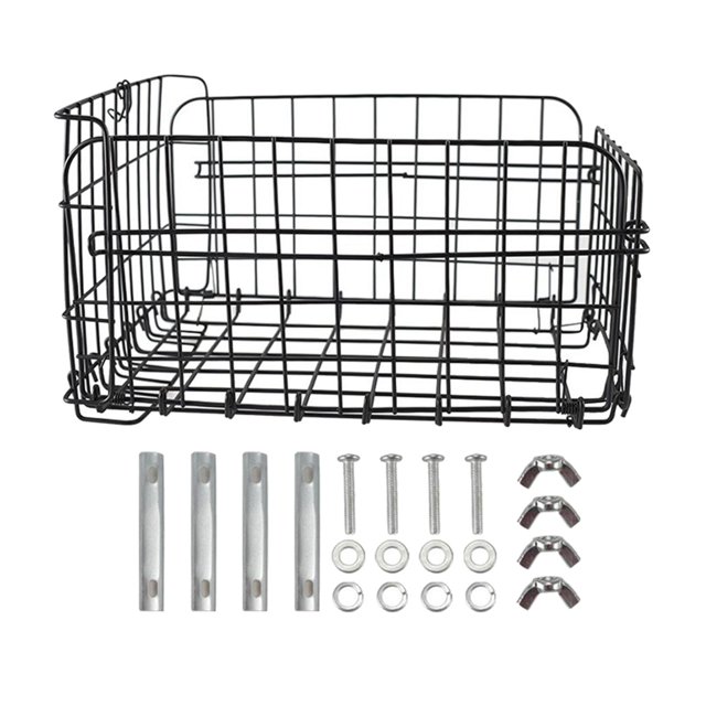 Cesta delantera gruesa para bicicleta, organizador de artículos diversos plegable, soporte para dispositivo de almacenamiento para montar, cestas Baoblaze Cesta delantera para bicicleta
