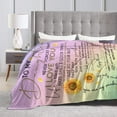 thumbnail image 6 of Sunflower Blanket to My Daughter from Mom Best Birthday Gifts for Daughter Christmas Mothers Day Never Forget That I Love You Super Soft Warm Fuzzy Throw Blanket for Bed Sofa 50"x40", 6 of 6