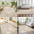 thumbnail image 4 of 4'x6' Area Rugs, Brown Beige Coastal Indoor Outdoor Area Rug for Living Room Bedroom, Nautical Coral Starfish Shell Seahorse Ocean Bathroom Rugs Kitchen Floor Carpet Mats Home Decor Aesthetic, 4 of 8