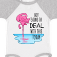 thumbnail image 4 of Inktastic Not Going to Deal with This Today- sleeping flamingo Boys or Girls Baby Bodysuit, 4 of 5