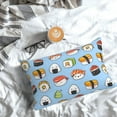 thumbnail image 5 of Yiaed Kawaii Sushi Print Brushed Microfiber Envelope Pillowcases, Standard,Envelope Closure Pillow Cases(No pillow core)-20"x30", 5 of 6