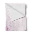 thumbnail image 2 of Dahlia Soft Flannel Fleece Throw Blanket, Ghastly Appearing Flower Close-up Sketch in Pale Purple Magenta Petals, Cozy Plush for Indoor and Outdoor Use, 50" x 70", Maroon White, by Ambesonne, 2 of 5