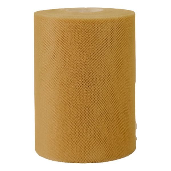 Gold Tulle Fabric Bolt, Sheer Fabric Spool Roll For Crafts 6X100 Yards