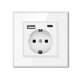 thumbnail image 2 of Tipo de pared USB Montado en la pared Tipo-C AC110-250V Tipo de alimentación con puertos de carga dual Socket 86x86mm Adaptador de teléfono de bricolaje para Home Hotel White USB Tipo-C Dido Hogar, 2 of 6