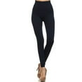 thumbnail image 3 of Women Tommy Control Super High Waist Leggings w/5½" Waistband Workout Yoga Pants - (Navy Blue), 3 of 5