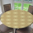 thumbnail image 4 of GUOOL Housse de Table Ajustée Élastique - Motif de Couleur Dorée - Grand Rond - Convient aux Tables jusqu'à C 1,2 m, 4 of 9