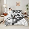 thumbnail image 4 of Homewish Colorful Plaid Grid 2pcs Bedding Comforter Set For Boys Girls,Futuristic Cubes Twin Comforter Sets,Abstract Geometric Breathable Bedding Set,Super Cozy Room Decor,Reversible, 4 of 8