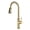 Brushed Gold, variant on SUMERAIN Single Hole Kitchen Faucet with Pull Out Sprayer Stainless Steel Kitchen Sink Faucet Single Handle Faucet Swivel Spout,Black and Gold