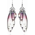 thumbnail image 1 of UBIUO Butterfly Wing Drop Dangle Earrings Gold Plated Crystal Rhinestone for women girls wedding Jewelry, 1 of 4