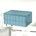 thumbnail image 3 of ColoMX Caja de almacenamiento de plástico Caja de almacenamiento de coche plegable portátil multifuncional Organizador de almacenamiento de guardarropa para el hogar - Tamaño S (Azul), 3 of 8