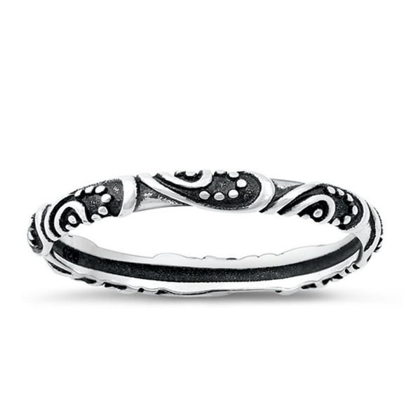 Vintage Stacking Bali Wholesale Ring .925 Sterling Silver Band Jewelry Female Male Unisex Size 9