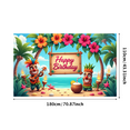 thumbnail image 3 of Decorative Design Tropical Birthday Banner Colorful Theme Party Decoration Birthday Decor Celebration Banner for Beach Party Luau Celebration Kids Party, 3 of 8