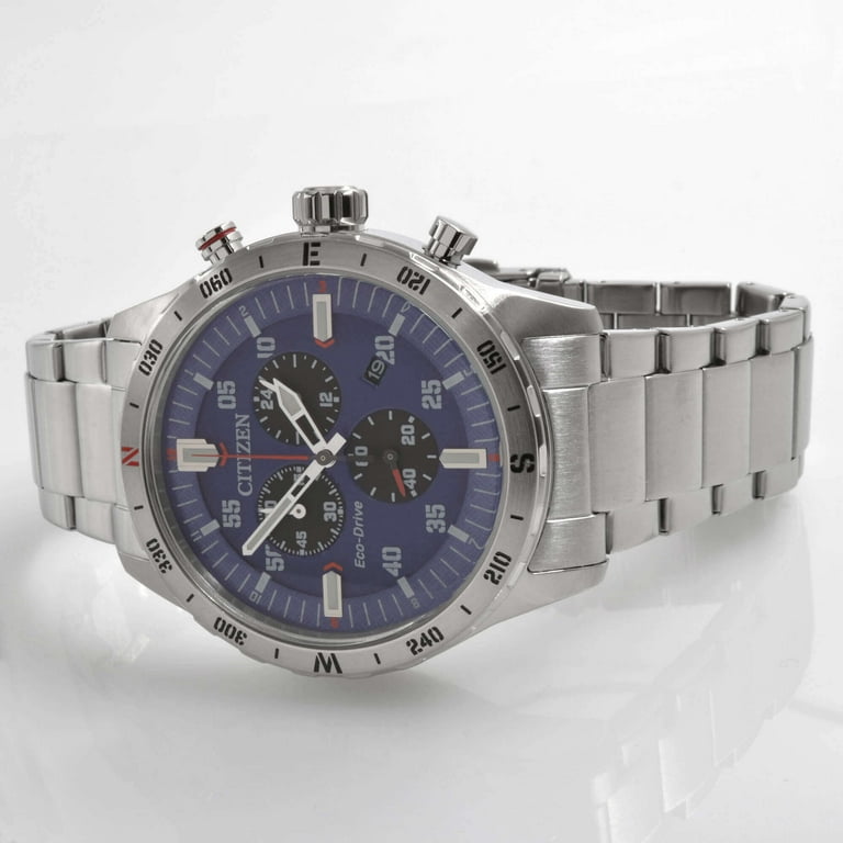 Citizen AT2520-89L Men's Chronograph Blue and Black Dial Watch