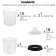 thumbnail image 4 of Automotive Paint Sprayer Mixing Cup Kit Sealing Ring Lids System ABS Material, 4 of 7